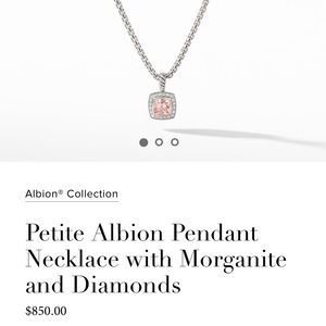 David Yurman Necklace with Morganite and Diamonds